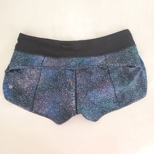 EUC Lululemon Mermaid Multi Black Speed Short 10